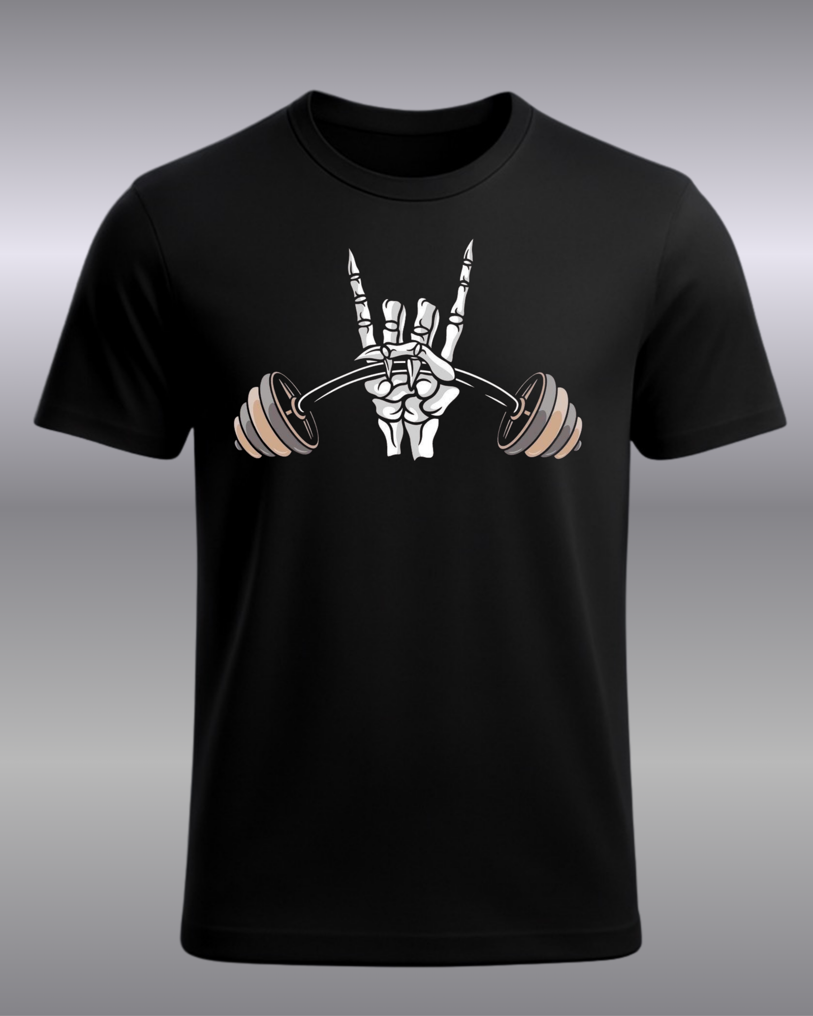 Rock-On Skeleton  T-Shirt – Black