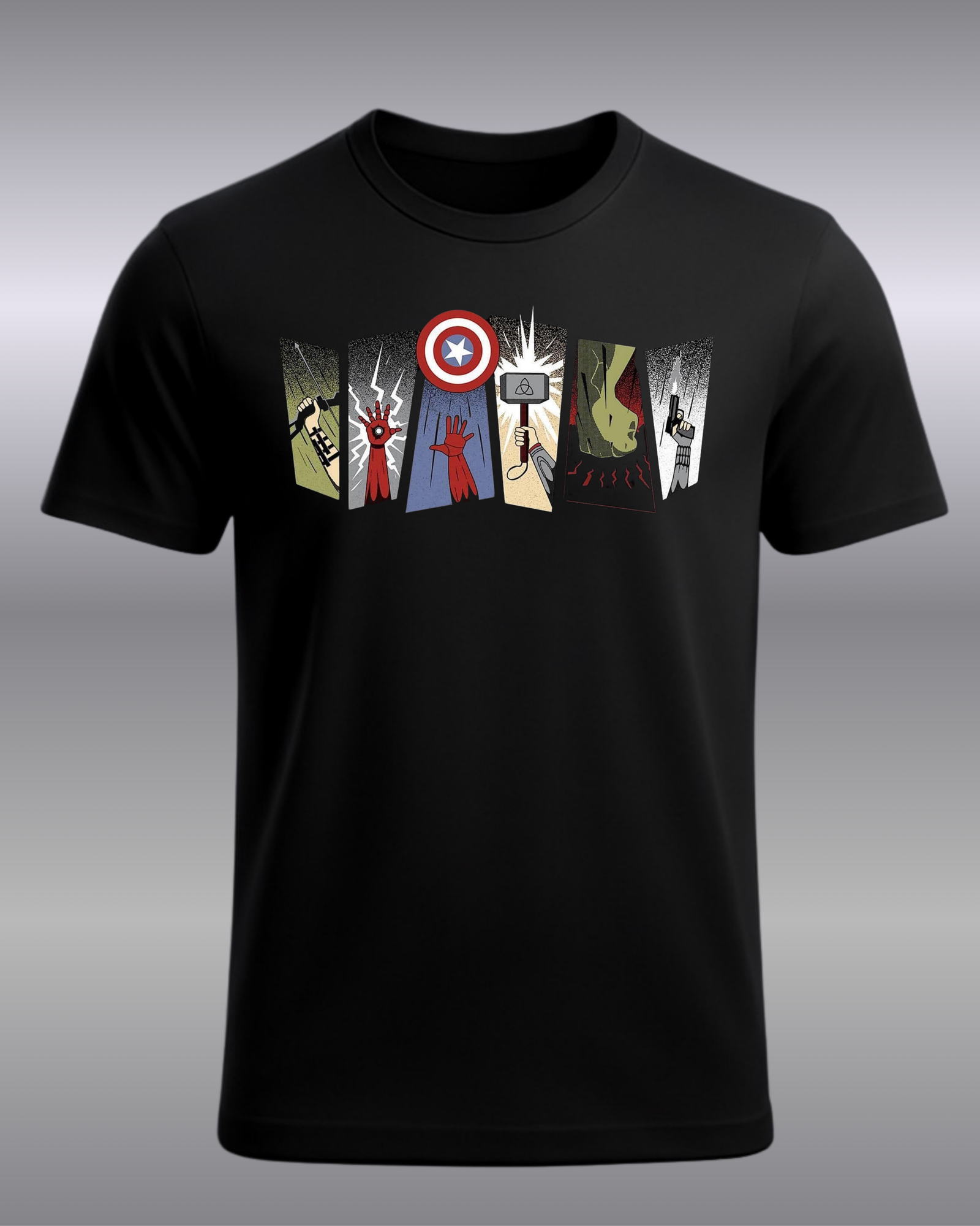 Captain America Tshirts-Black